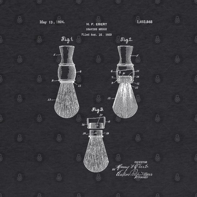 Shaving Brush Patent - Barber Stylist Barber Shop Art - Antique by patentpress